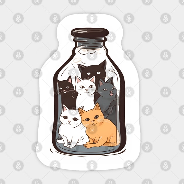 Cat Anti Depressant Sticker by ArtRoute02